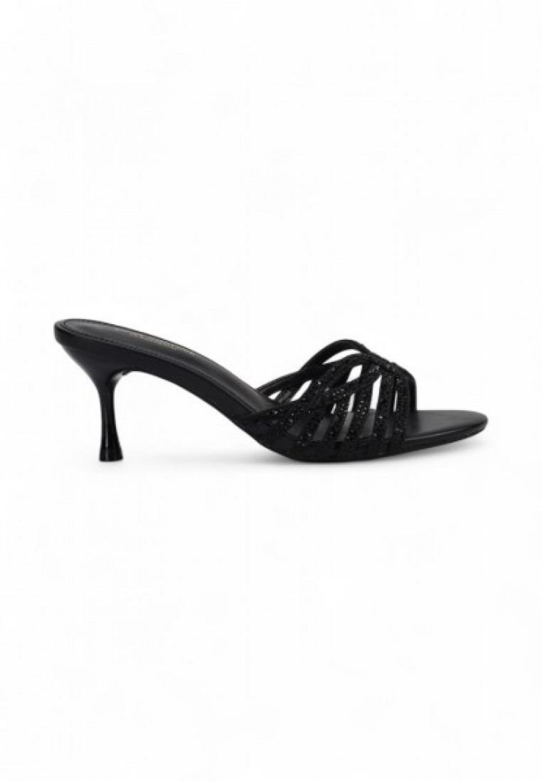 68187 Women Mules Low Heels Sandals In Black